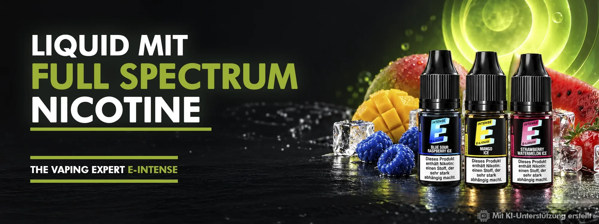 Banner von den E-Intense Liquids von TVE