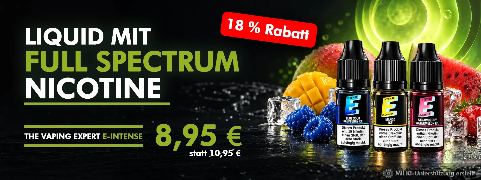 Entdecke die neuen, vollmundigen Liquids von The Vaping Expert - E-Intense