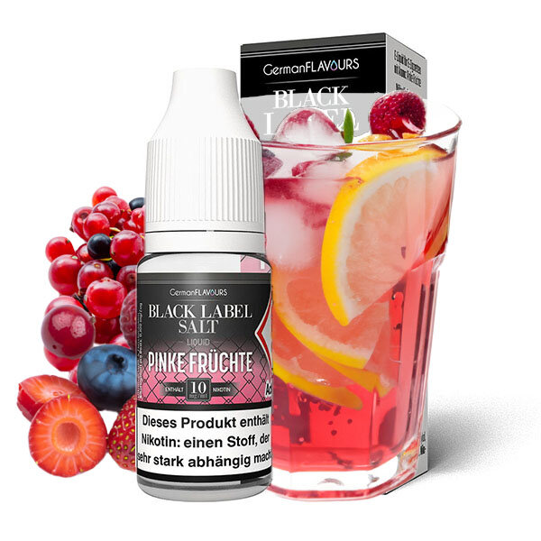Black Label Pinke Früchte NicSalt 10ml Liquid 10mg