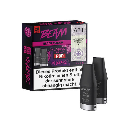 Revoltage Beam Black Mango Pods I 2 Stück 20mg