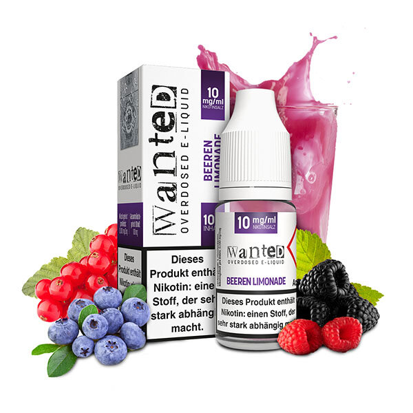 Wanted Beeren Limonade NicSalt 10ml Liquid 10mg