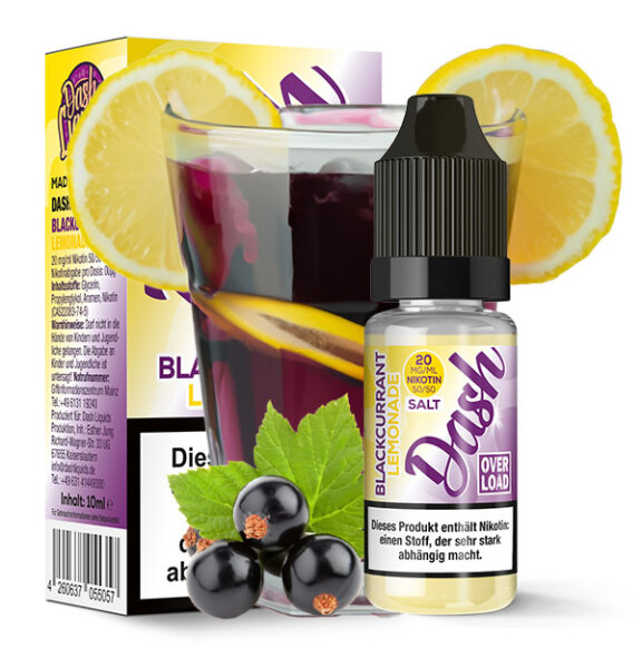 Dash Overload Blackcurrant Lemonade Nikotinsalz Liquid 10mg