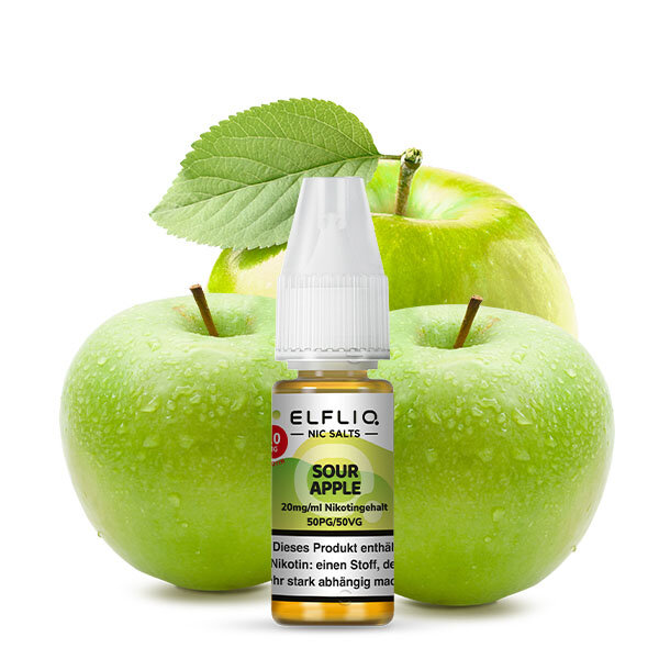 Elfliq by Elfbar Sour Apple Nikotinsalz Liquid 10ml 20mg