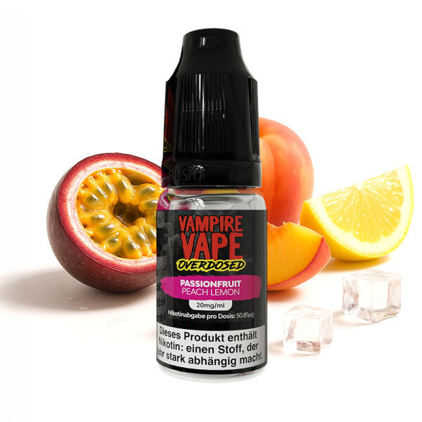 Vampire Vape Overdosed Passionfruit Peach Lemon Nikotinsalz Liquid 10mg