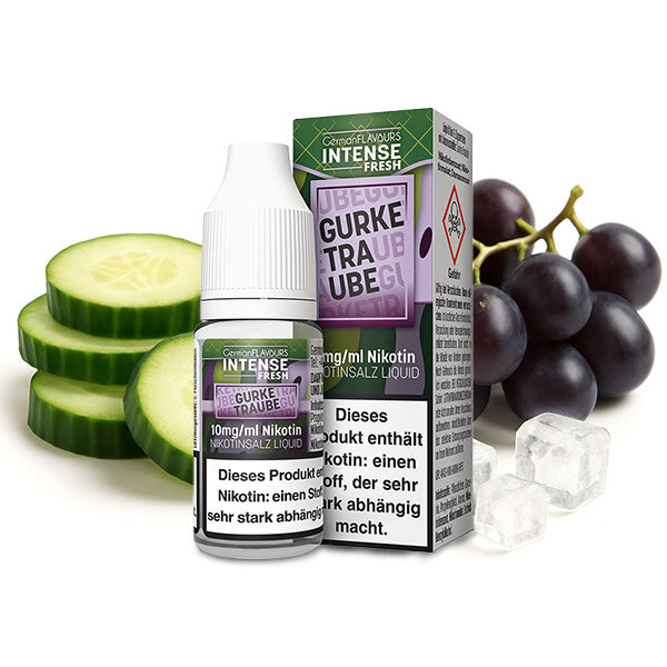 Intense Fresh Gurke Traube 10ml Nikotinsalz Liquid 10mg