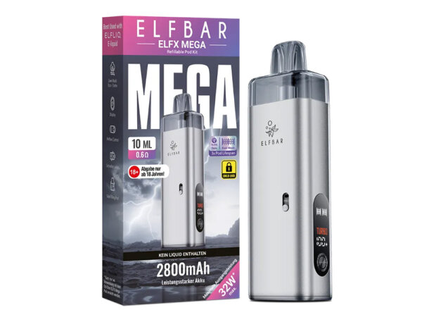 Elfbar Elfx Mega Pod Kit Silver
