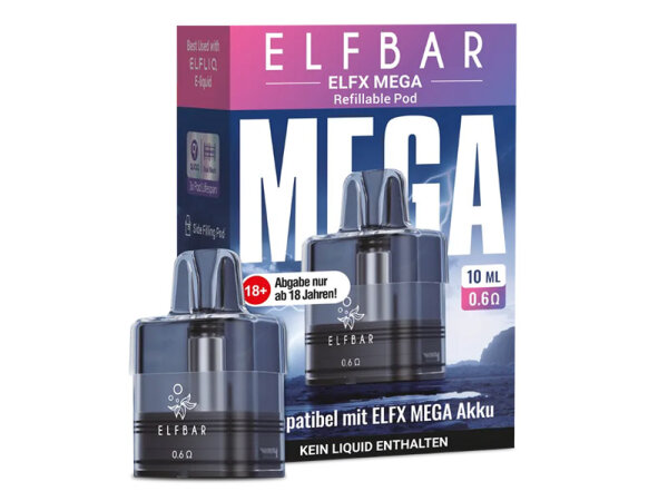 Elfbar Elfx Mega Pod mit Coil 10ml 0,6 Ohm