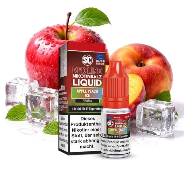 SC Red Line Apple Peach Ice Nikotinsalz Liquid