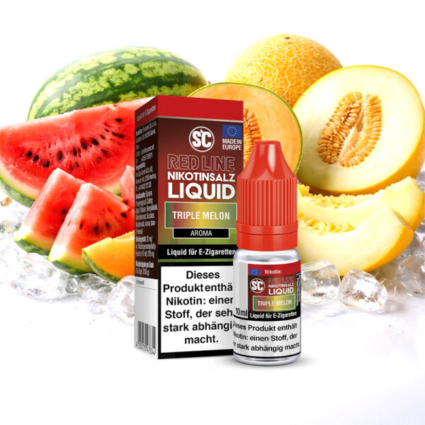 SC Red Line Triple Melon Nikotinsalz Liquid ohne Nikotin