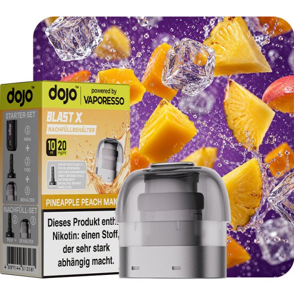 Vaporesso Dojo Blast X Nachfüllbehälter Pineapple Peach Mango 10ml 20mg