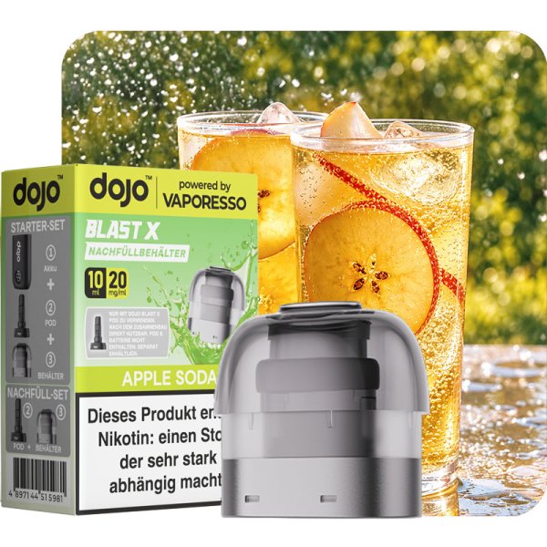 Vaporesso Dojo Blast X Nachfüllbehälter Apple Soda 10ml 20mg