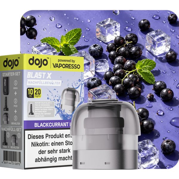 Vaporesso Dojo Blast X Nachfüllbehälter Blackcurrant Ice 10ml 20mg